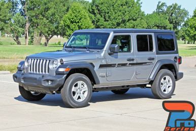 Side of 2019 Wrangler Side Stripes MOJAVE SIDE KIT 2018-2026
