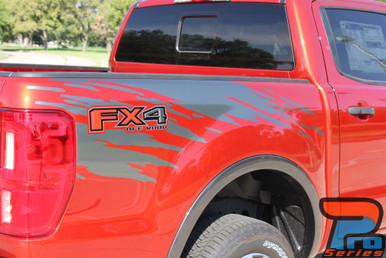 Close up of Ford Ranger Bed Side Stripes GUARDIAN 2019 2020 2021 2022 2023