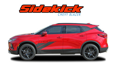 SIDEKICK : 2019, 2020, 2021, 2022, 2023, 2024, 2025, 2026 Chevy Blazer Side Body Stripes Fender to Door Decals Accent Vinyl Graphics Kit