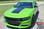 Front hood view of green 15 CHARGER HOOD | Dodge Charger Hood Decal Daytona Hemi SRT 392 Center Hood Stripe Vinyl Graphics 2015-2021 2022