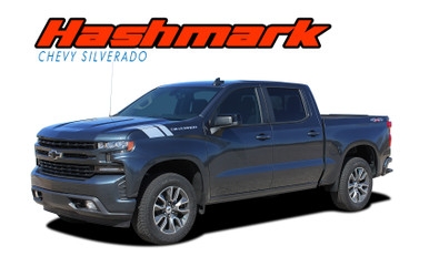 1500 HASHMARKS : 2019-2026 Chevy Silverado Hood Decals Fender Stripes Vinyl Graphic Kit (VGP-6880)