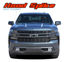 1500 HOOD SPIKES : 2019-2026 Chevy Silverado Hood Spike Decals Hood Spear Stripes Vinyl Graphic Kit (VGP-6877)