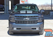Front of 2019 2020 2021 2022 Chevy Silverado Racing Stripes BOW RALLY