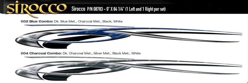 Sirocco Automotive Vinyl Graphics Premium Striping Decal Designs By Universal Products Vinylgraphicspro Vinyl Graphics Stripes Decal Kits