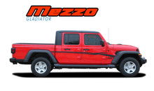 MEZZO : 2020 2021 2022 2023 Jeep Gladiator Side Body Door Vinyl Graphics Decal Stripe Kit (VGP-7010)