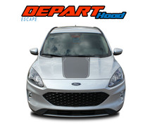 DEPART HOOD : 2020-2024 Ford Escape Center Hood Vinyl Graphics Decal Stripe Kit