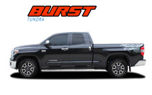 BURST : 2015-2021 Toyota Tundra Side Rear Bed Stripes Vinyl Graphic Striping Decals Kit 