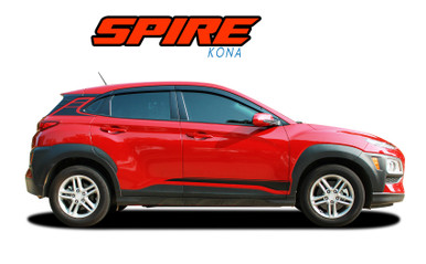 SPIRE : 2018-2024 Hyundai Kona Lower Rocker Panel Door Accent Striping Vinyl Graphic Stripes Decal Kit (VGP-7253)