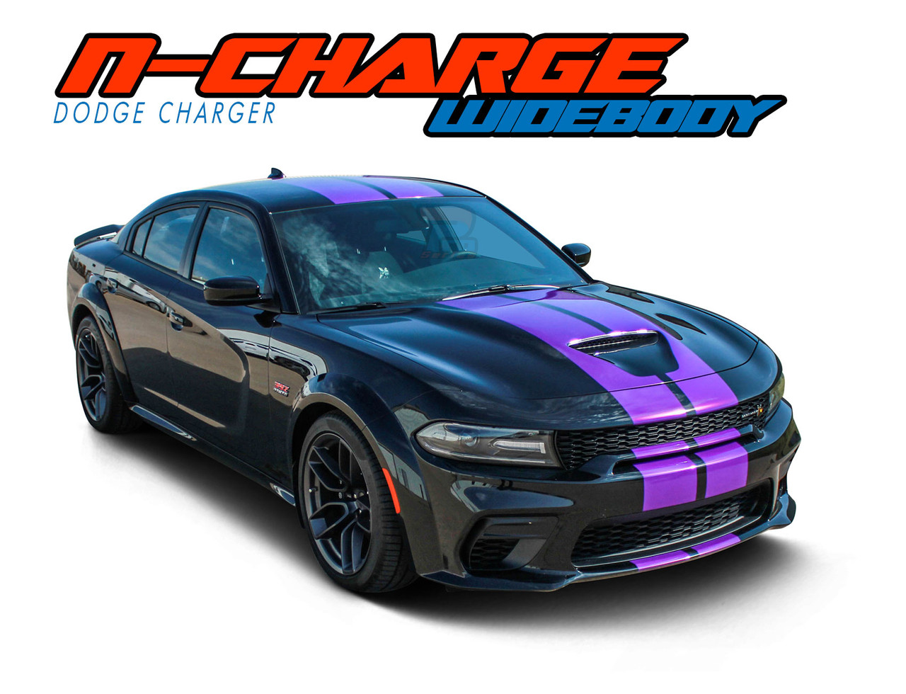 N-CHARGE RALLY WIDEBODY | Dodge Charger Racing Stripes | Charger Decals |  Hemi Vinyl Graphics