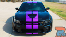 N-CHARGE RALLY WIDEBODY : 2015-2021 2022 Dodge Charger R/T Scat Pack SRT 392 Hellcat Racing Stripe Rally Vinyl Graphics Decals Kits