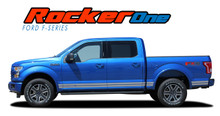 F-150 ROCKER ONE : 2021-2026 Ford F-150 Lower Door Rocker Panel Stripes Vinyl Graphic Decals Kit (VGP-3524-2021-2026)