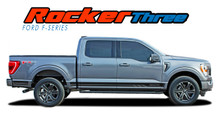 2021-2026 F-150 ROCKER THREE : 2021-2026 Ford F-150 Lower Door Rocker Panel Stripes Vinyl Graphic Decals Kit (VGP-7472)