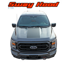 2021-2026 F-150 SWAY HOOD : 2021-2026 Ford F-150 Hood Stripes Vinyl Graphic Decals Kit (VGP-7473)
