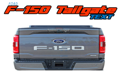 2021-2026 F-150 TEXT : 2021-2026 Ford F-150 Tailgate Text Letters Decals Stripes Vinyl Graphic Decal Kit (VGP-7476)