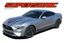 SUPERSONIC (DIGITAL) : 2018 2019 2020 2021 2022 2023 Ford Mustang Mach 1 Stripes Center Wide Racing Rally Stripes Vinyl Graphics Kit