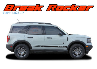 BREAK : 2021 2022 2023 2024 Ford Bronco Sport Body Decals Door Stripes Vinyl Graphics Kit
