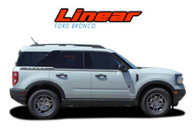 LINEAR : 2021 2022 2023 Ford Bronco Sport Side Decals Door Stripes Body Vinyl Graphics Kit