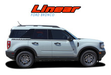 LINEAR : 2021-2026 Ford Bronco Sport Side Decals Door Stripes Body Vinyl Graphics Kit