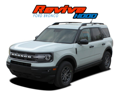 REVIVE RETRO HOOD : 2021 2022 Ford Bronco Sport Hood Decals Hood Stripes Vinyl Graphics Kit 