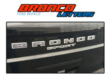 LETTER DECALS : 2021 2022 Ford Bronco Sport Name Text Decals for Grill and Rear Gate Emblems Vinyl Graphics Decals Stripes Kit