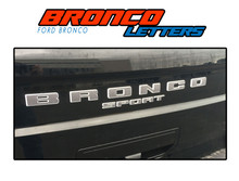 LETTER DECALS : 2021-2026 Ford Bronco Sport Name Text Decals for Grill and Rear Gate Emblems Vinyl Graphics Decals Stripes Kit