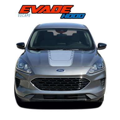 EVADE HOOD : 2020-2021 Ford Escape Center Hood Vinyl Graphics Decal Stripe Kit