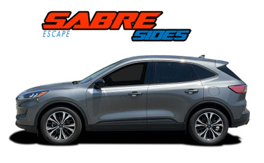 SABRE SIDES : 2020-2025 Ford Escape Lower Door Stripes Rocker Panel Decals Vinyl Graphics Kit