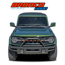 BRONCO HOOD : 2021 2022 2023 Ford Bronco Full Size Hood Decals Hood Stripes Vinyl Graphics Kit (VGP-8242)