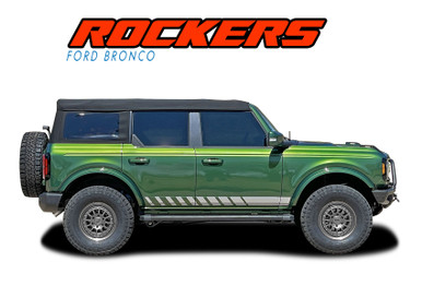 ROCKERS : 2021 2022 2023 2024 Ford Bronco Full Size Lower Rocker Panel Side Door Decals Body Stripes Vinyl Graphics Kit (VGP-8292)
