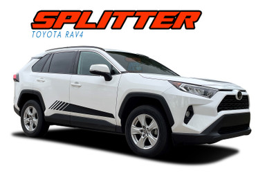 SPLINTER SIDES : 2019 2020 2021 2022 2023 2024 2025 Toyota RAV4 Side Door Stripes Accent Trim Decals Vinyl Graphic Kit (VGP-8918)