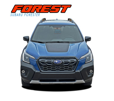 FOREST HOOD : 2019 2020 2021 2022 2023 2024 Subaru Forester Hood Graphic Decal Stripes Trim Vinyl Graphic Kit (VGP-8849)