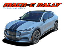 MUSTANG MACH-E RALLY : 2021-2024 Ford Mustang Electric Mach-E Racing Stripes Hood Decals Vinyl Graphics Kit (VGP-9016)