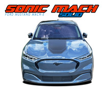 MUSTANG MACH SONIC SOLID : 2021-2026 Ford Mustang Electric Mach-E Hood Stripes and Side Door Rocker Decals Vinyl Graphics Kit (VGP-9015)