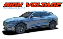 MUSTANG HIGH VOLTAGE : 2021-2024 Ford Mustang Electric Mach-E Side Door Stripes Accent Decals Vinyl Graphics Kit (VGP-9023)
