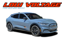 MUSTANG LOW VOLTAGE : 2021-2026 Ford Mustang Electric Mach-E Side Door Stripes Accent Decals Vinyl Graphics Kit (VGP-9021)
