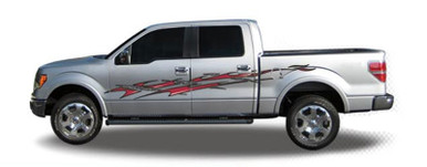 SHOOTOUT : Automotive Vinyl Graphics - Universal Fit Decal Stripes Kit - Pictured with FORD F-150 (ILL-1212)