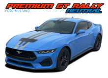 PREMIUM GT RALLY NEUTRAL : 2024-2026 Ford Mustang GT Racing Stripes Hood Decals Vinyl Graphics Kit (VGP-9310)