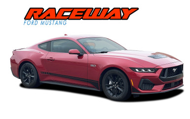 RACEWAY : 2024-2026 Ford Mustang Lower Rocker Panel Stripes Door Decals Body Vinyl Graphics Kit (VGP-9378)