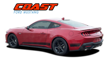 COAST : 2024 2025 Ford Mustang Lower Rocker Panel Stripes Door Decals Body Vinyl Graphics Kit (VGP-9379)