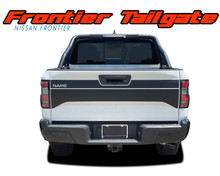 FRONTIER BLACKOUT : 2022-2026 Nissan Frontier Rear Tailgate Blackout Graphics Accent Striping Vinyl Stripes Decal Kit