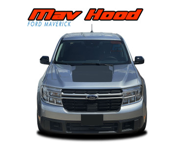 MAV HOOD: 2022 2023 2024 2025 Ford Maverick Hood Stripes Decals Vinyl Graphics Kit (VGP-9732)