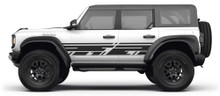 DITHER THREE: 2021-2026 Ford Bronco Decals Door Body Stripes Vinyl Graphics Kit (VGP-9576-BRONCO-ONE)