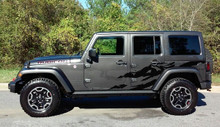 ANTERO: Universal Versatile Side Body Vinyl Graphics Door Stripes Decals Shown on Jeep Wrangler