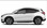 STRIDE: Universal Versatile Side Body Vinyl Graphics Door Stripes Decals Shown on Honda HRV-1