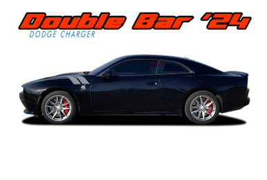 RECHARGE DOUBLE BAR 24 | 2024-2026 Dodge Charge Hood to Fender Hash Marks Vinyl Graphic Decals & Stripe Kit (VGP-10102)