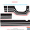 SIDEWINDER RED/BLACK | 2015-2023 Dodge Challenger Factory OE Factory Style Offset Racing Stripes for Shaker Style Hood Vinyl Graphic Roof Trunk Decals (VGP-9206)