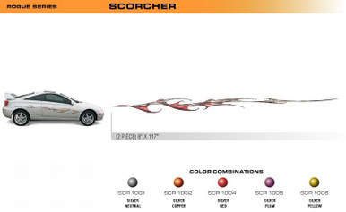 SCORCHER Universal Vinyl Graphics Decorative Striping and 3D Decal Kits by Sign Tech Media, Inc. (STM-SCR)