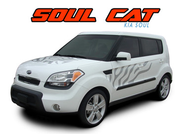 SOUL CAT : 2010 2011 2012 2013 2014 2015 2016 Kia Soul Hood Side Door Cat Paw Vinyl Graphics Decal Stripe Kit (VGP-1652)