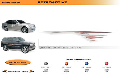 RETROACTIVE Universal Vinyl Graphics Decorative Striping and 3D Decal Kits by Sign Tech Media, Inc. (STM-RET)