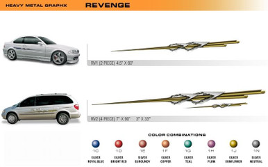 REVENGE Universal Vinyl Graphics Decorative Striping and 3D Decal Kits by Sign Tech Media, Inc. (STM-RV)